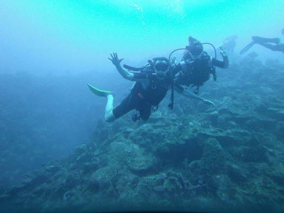 Mergulhando com o Rafa e a Laura na Punta Frances, na Isla de la Juventud, em Cuba